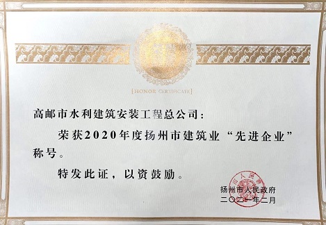 2020年度公司榮譽(yù)